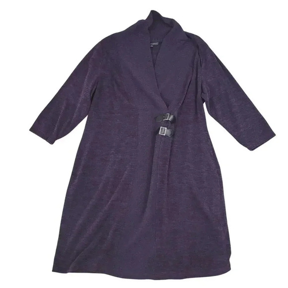 Connected Apparel Womens Plus 24W Shawl neck Midi Sweater Dress  29PT - Picture 1 of 9